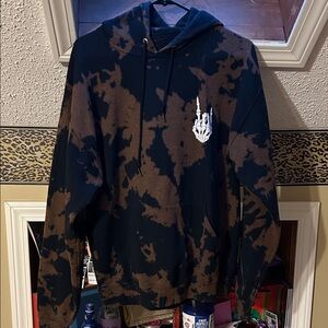 Men's Black and Brown Graphic Hoodie